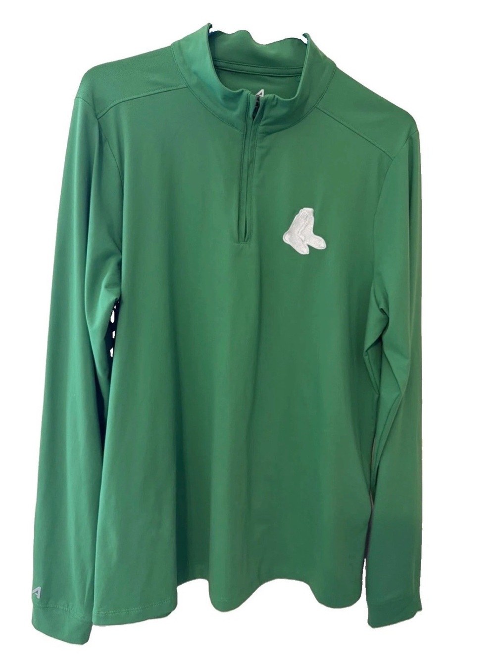 Antigua Boston Red Sox Quarter Zip Pu llover Green St Patricks Day Men's Size L